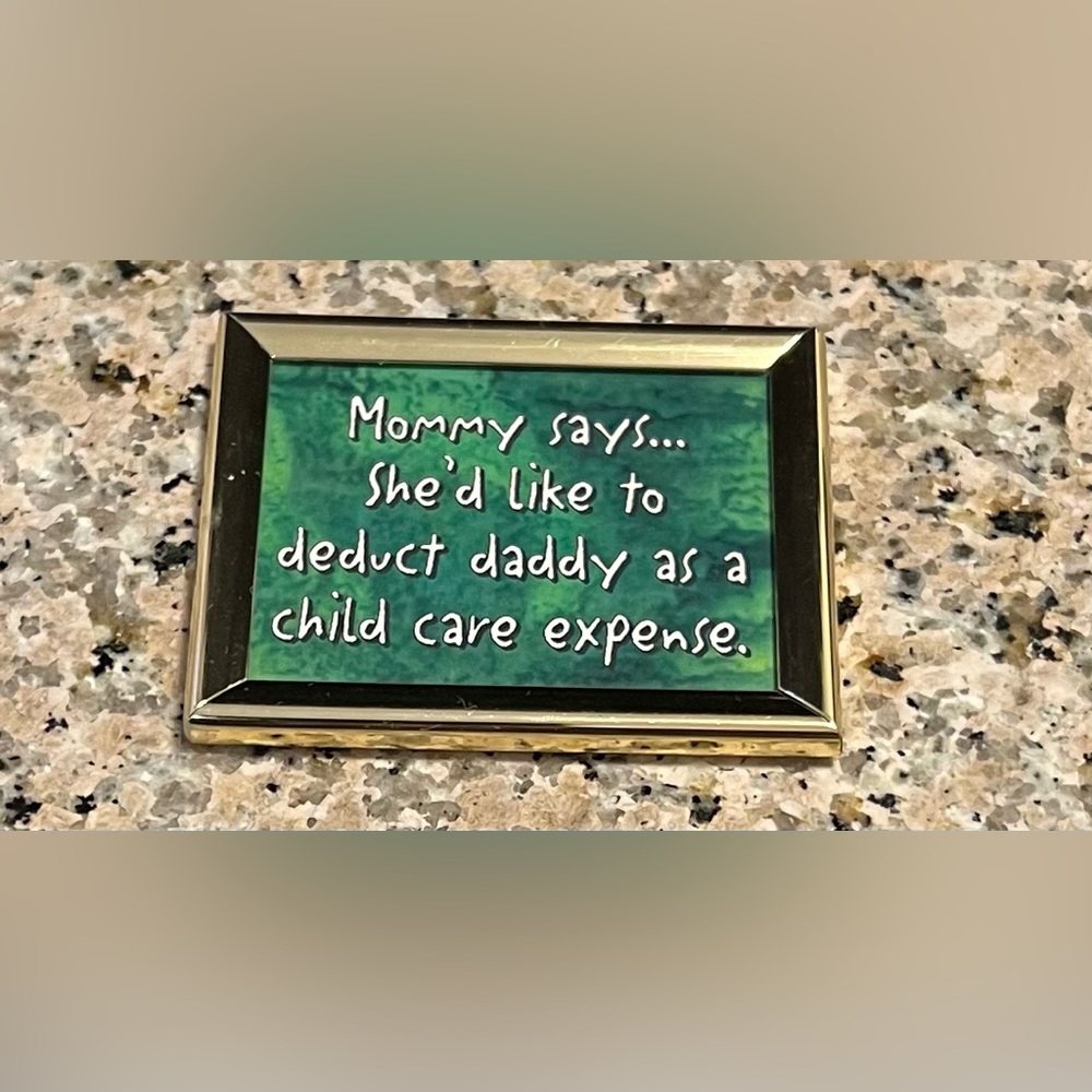 Gold Framed Humorous Quote Refrigerator Magnet New
